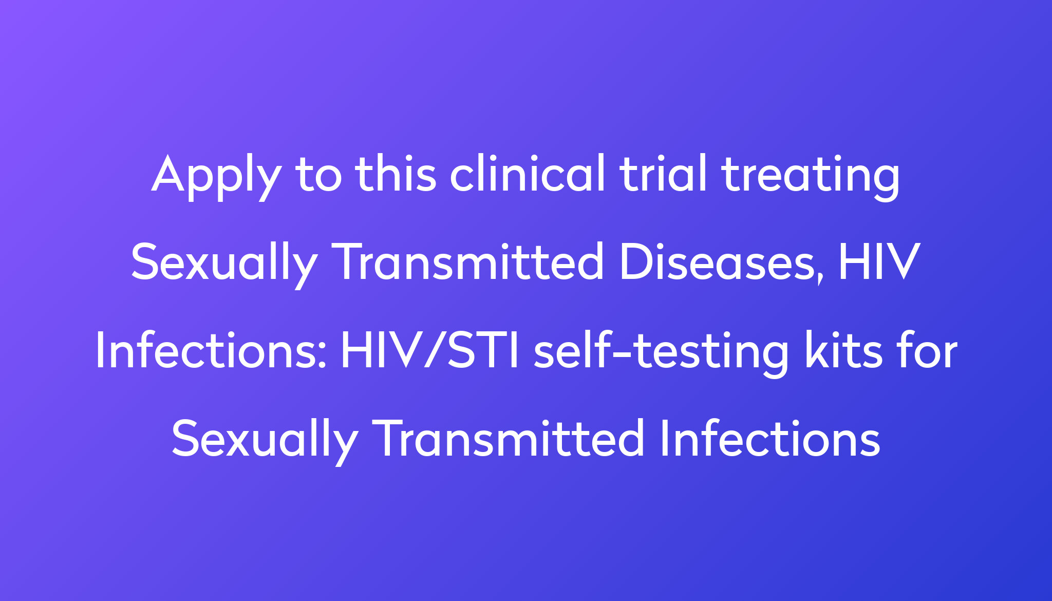 hiv-sti-self-testing-kits-for-sexually-transmitted-infections-clinical